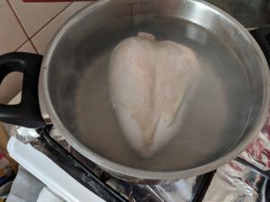 Meat in waterpot