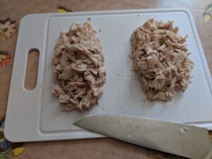 Chopped boiled meat